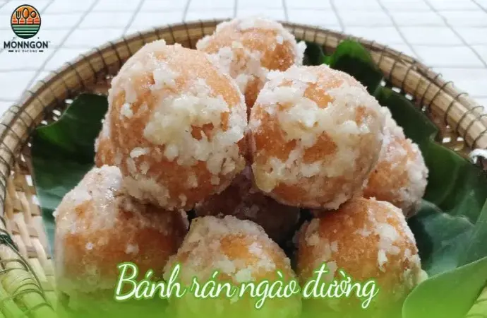 Hướng dẫn làm bánh rán đường giòn rụm, phủ đường hấp dẫn