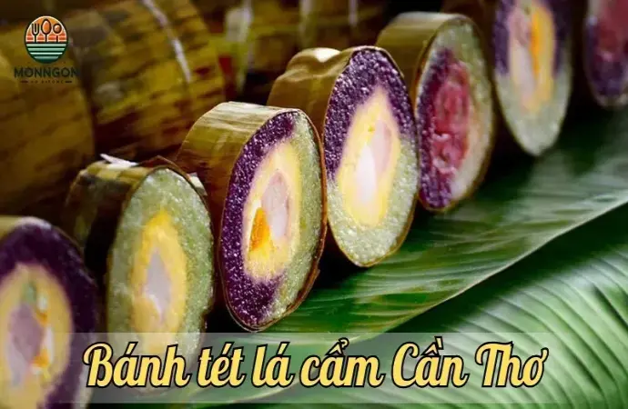 Bánh tét lá cẩm – Món ăn không thể thiếu trong ngày tết ở Cần Thơ