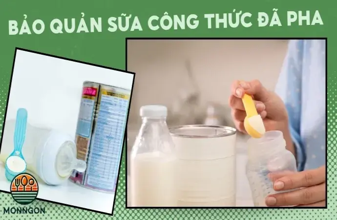 Bảo quản sữa công thức đã pha không bị mất chất