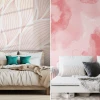 Elevate your sanctuary with modern blush pink wallpaper for minimalist bedroom