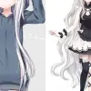 Ảnh anime girl tóc bạch kim lạnh lùng và khí chất nhất 2026