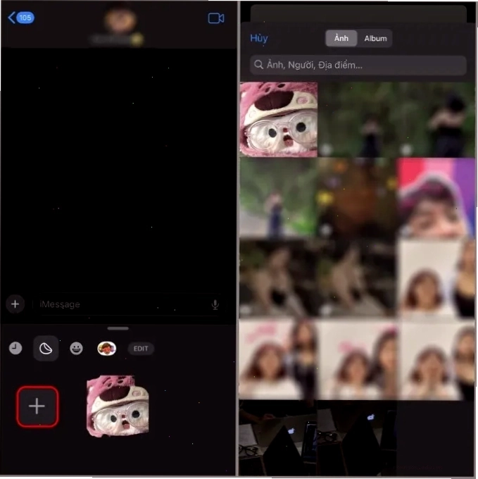 Quản lý kho nhãn dán trên hệ điều hành iOS