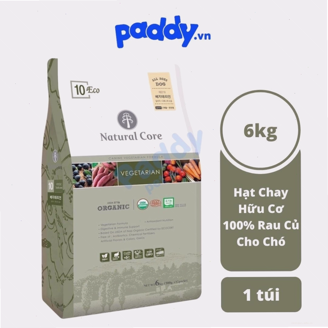 Thức ăn hạt chay cho chó hữu cơ Natural Core