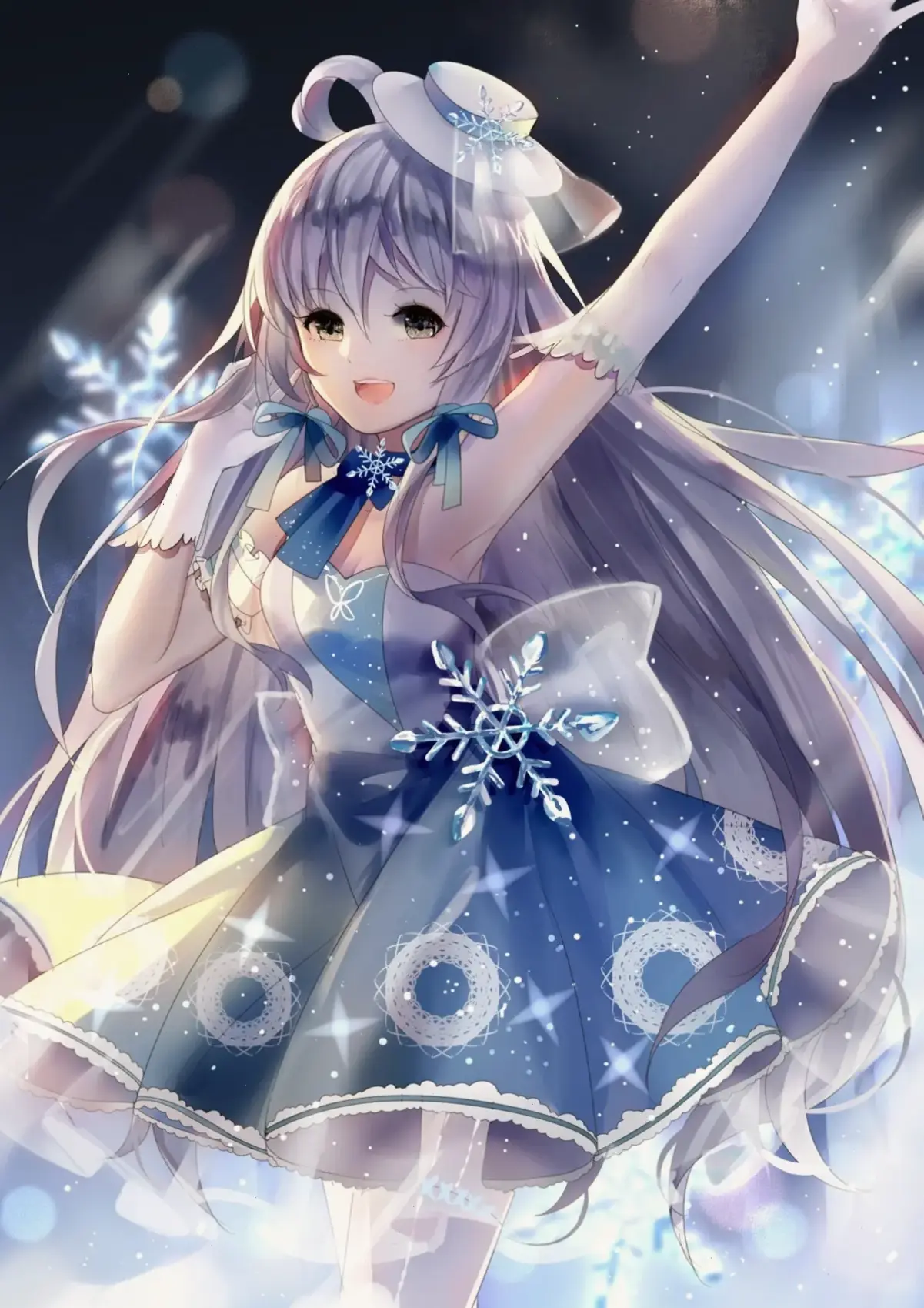 ảnh anime girl tóc bạch kim lạnh lùng