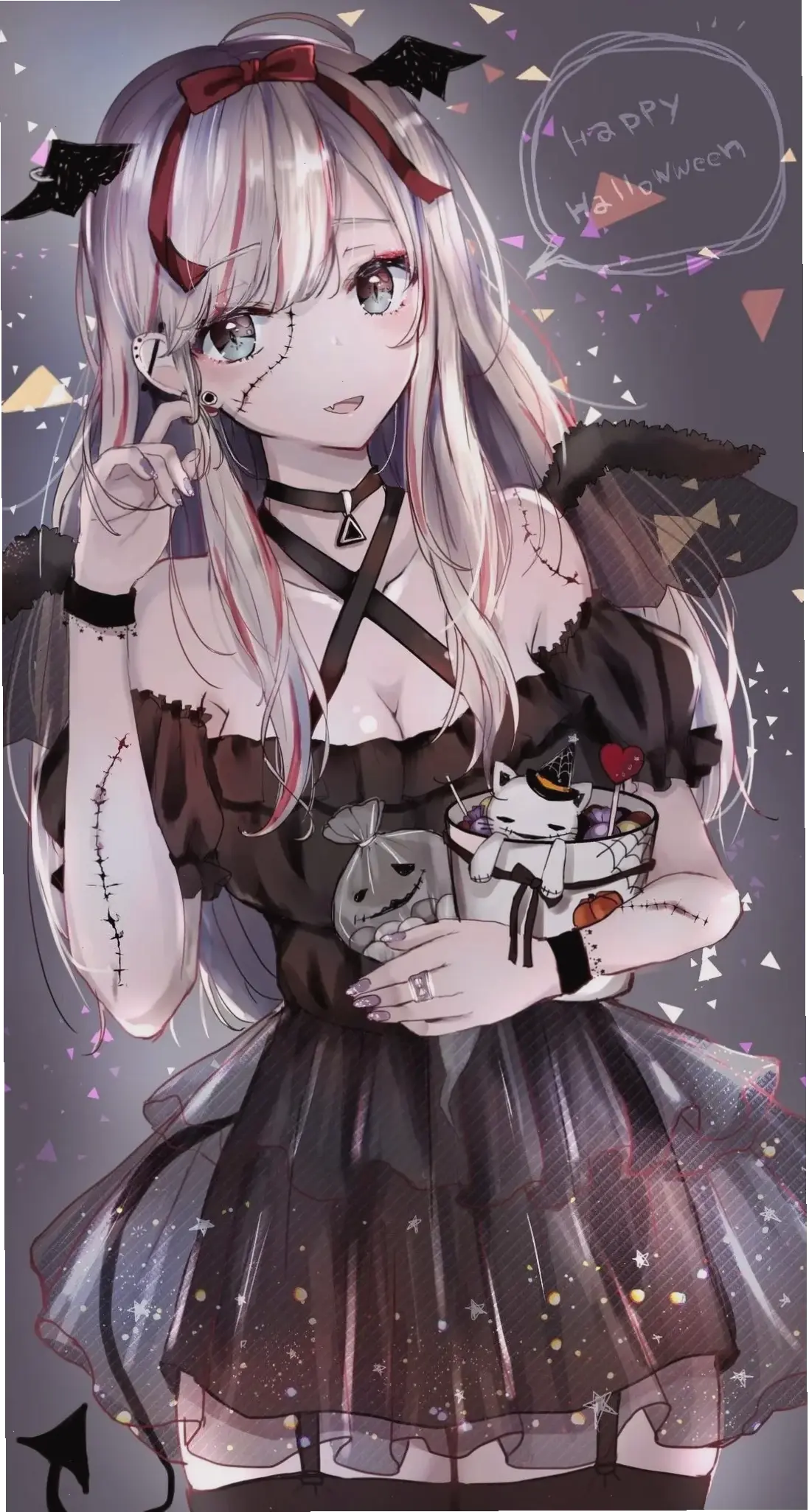 ảnh anime girl tóc bạch kim lạnh lùng
